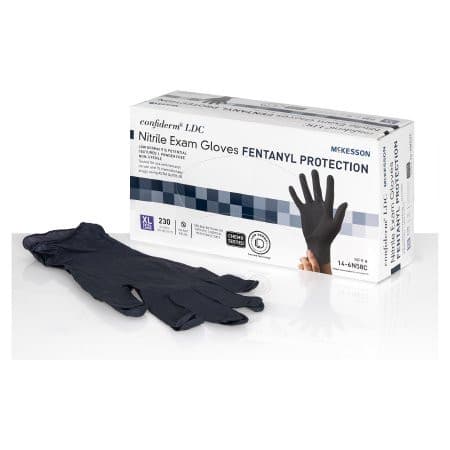 McKesson Confiderm® LDC Nitrile Fully Textured Black /
