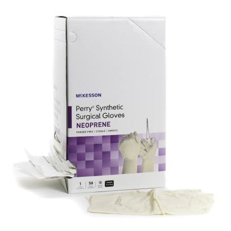McKesson Perry® Synthetic Surgical Gloves Polychloroprene Cream